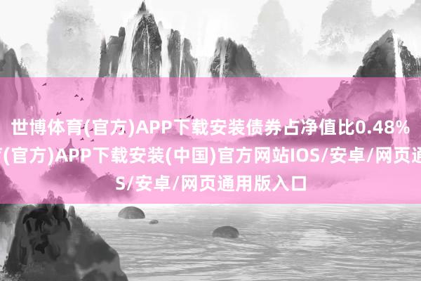 世博体育(官方)APP下载安装债券占净值比0.48%-世博体育(官方)APP下载安装(中国)官方网站IOS/安卓/网页通用版入口