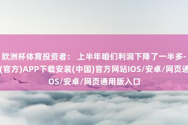 欧洲杯体育投资者： 上半年咱们利润下降了一半多-世博体育(官方)APP下载安装(中国)官方网站IOS/安卓/网页通用版入口