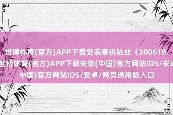 世博体育(官方)APP下载安装寒锐钴业（300618.SZ）高涨8.03%-世博体育(官方)APP下载安装(中国)官方网站IOS/安卓/网页通用版入口