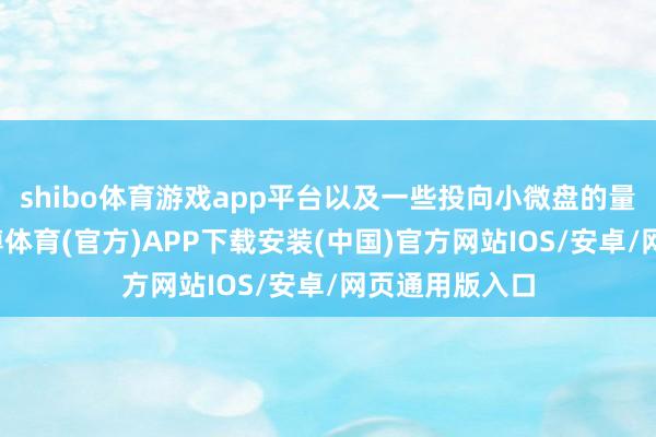 shibo体育游戏app平台以及一些投向小微盘的量化基金等-世博体育(官方)APP下载安装(中国)官方网站IOS/安卓/网页通用版入口